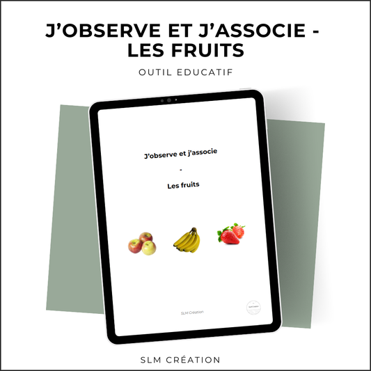 J'observe et j'associe - Les fruits