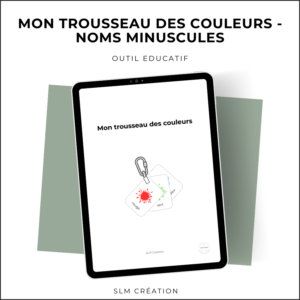 Mon trousseau des couleurs - noms en minuscules