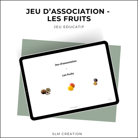 Jeu d'association - Les fruits - 8 images