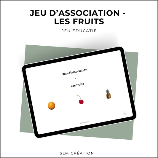 Jeu d'association - Les fruits - 6 images