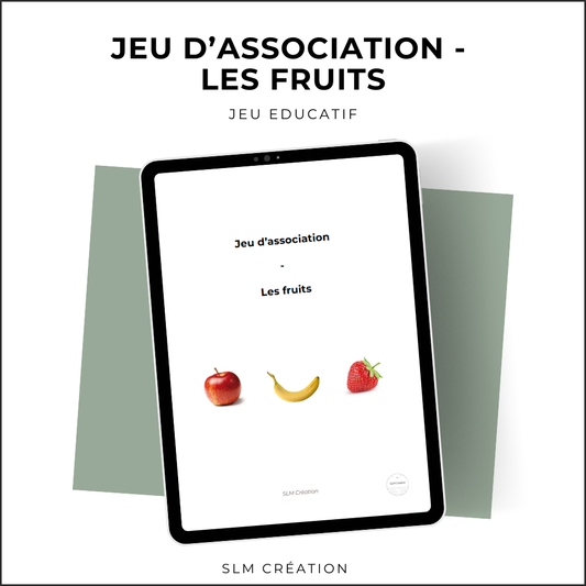 Jeu d'association - Les fruits - 4 images