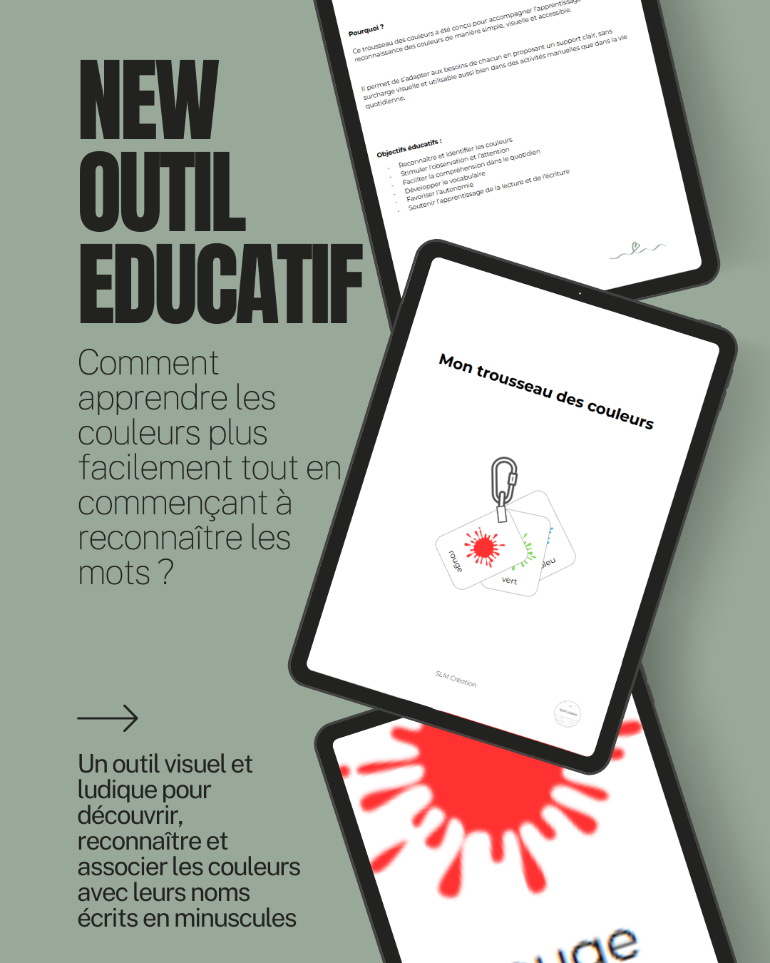 Mon trousseau des couleurs - noms en minuscules
